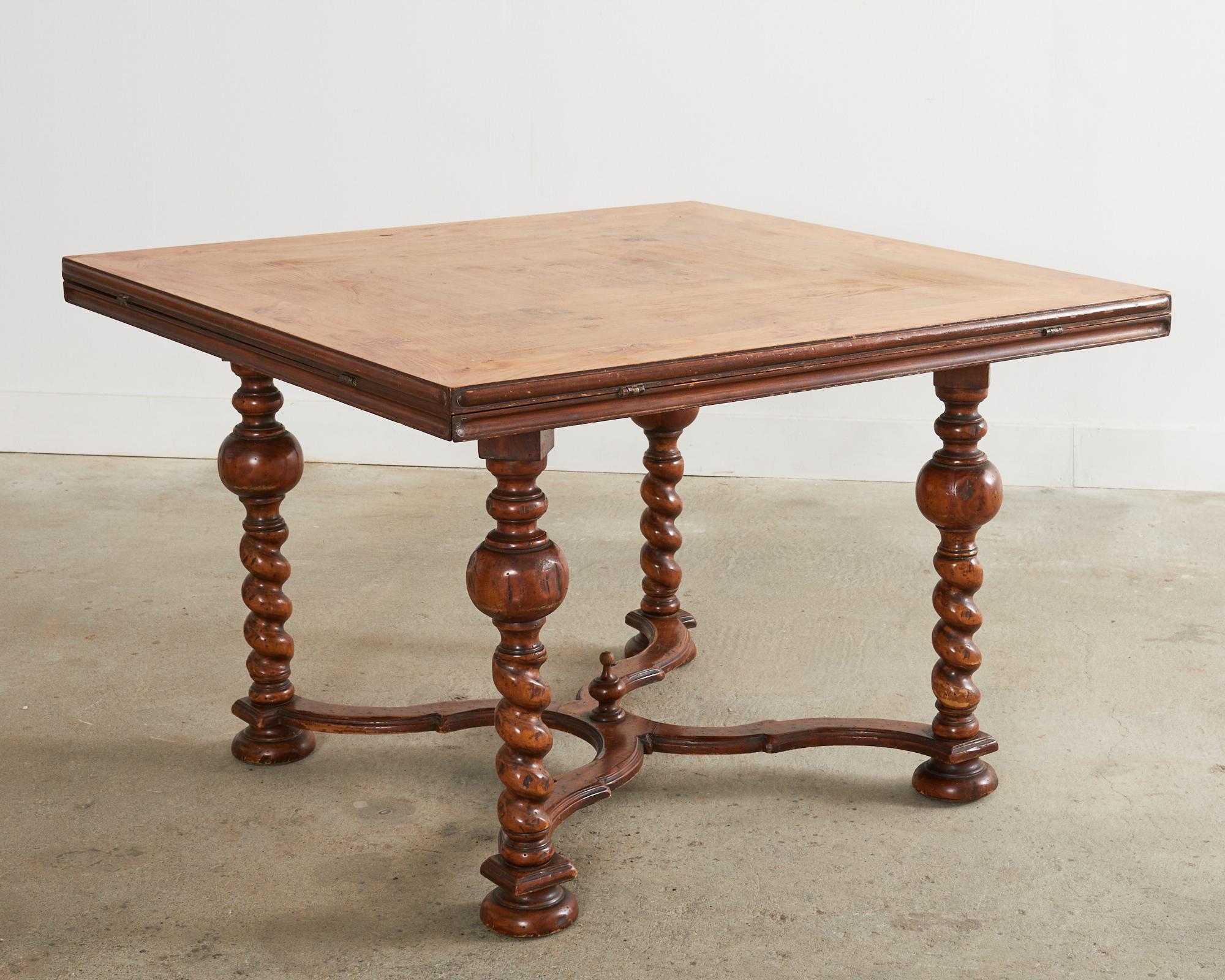 English William and Mary Style Barley Twist Dining Table 3