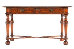 English William and Mary Style Oyster Veneer Writing Table
