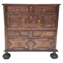 English William and Mary Two Part Chest Of Drawers