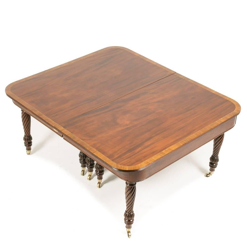 English William IV Banquet Table with Seven Leaves 5