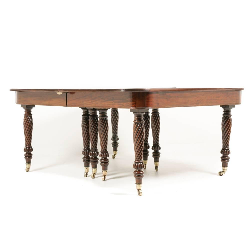 English William IV Banquet Table with Seven Leaves 4