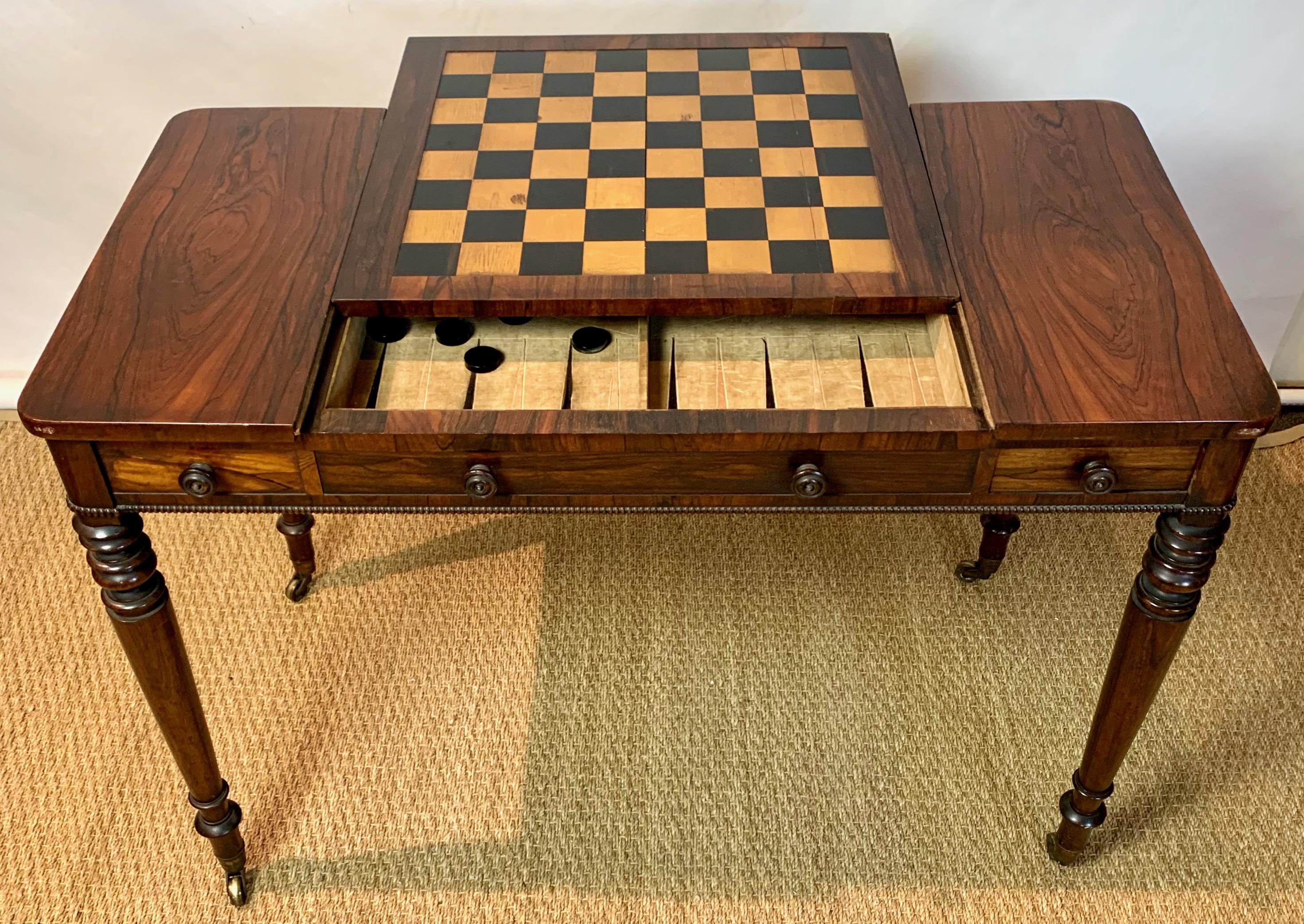 English William IV Games or Tric Trac Table 6