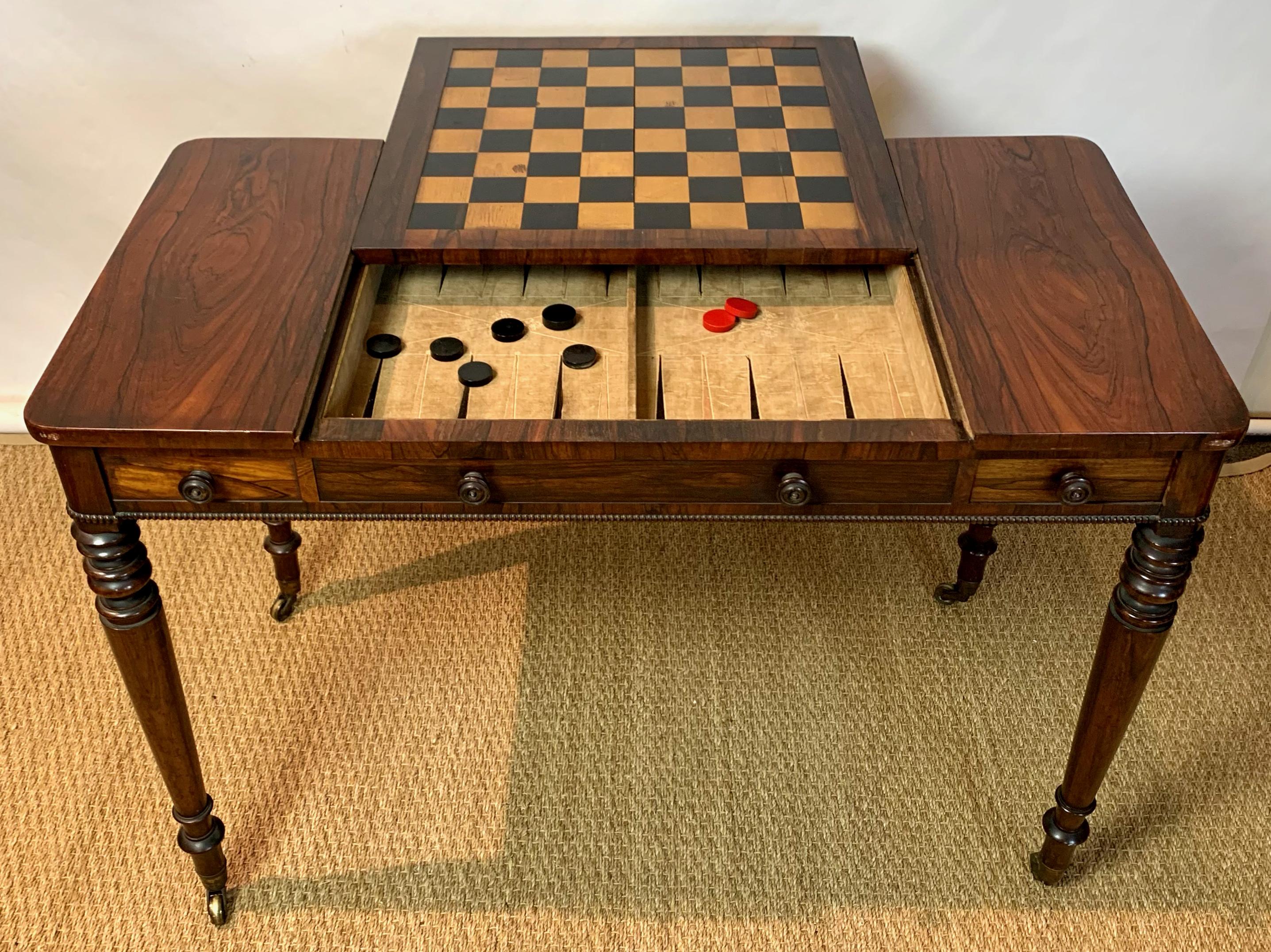 English William IV Games or Tric Trac Table 7