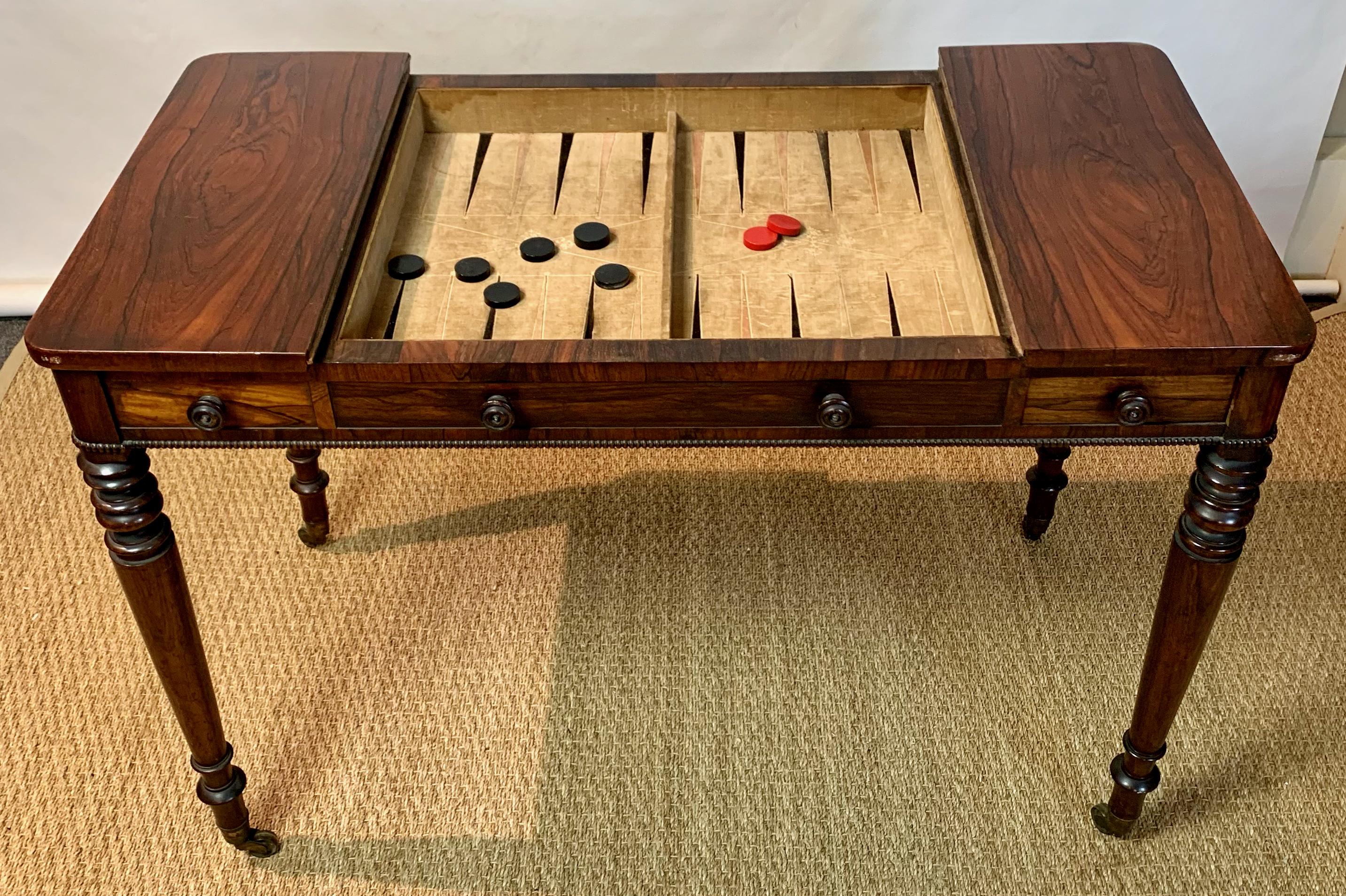 English William IV Games or Tric Trac Table 8