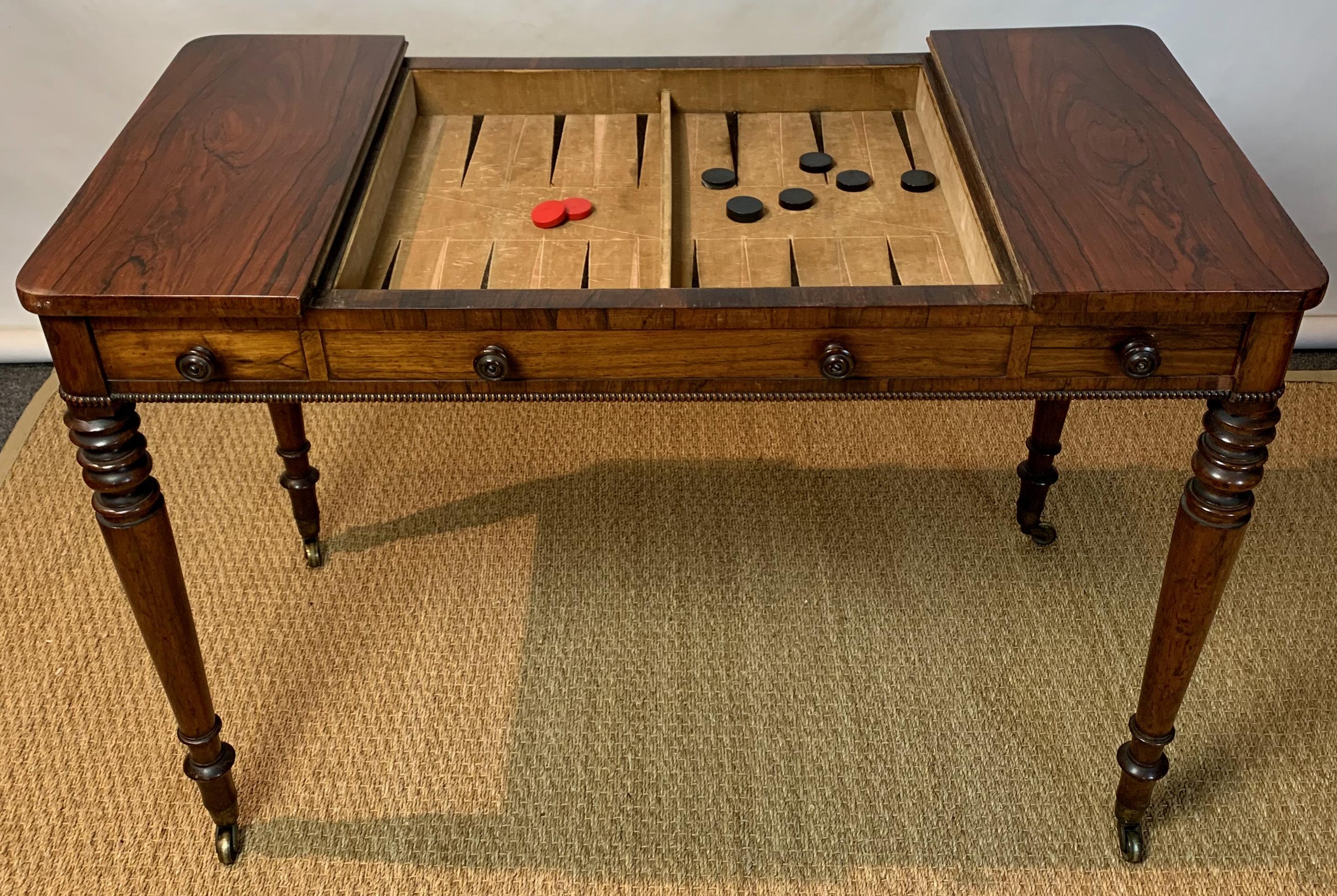 Mid-19th Century English William IV Games or Tric Trac Table