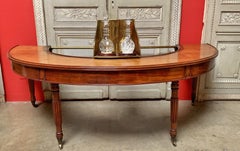 English William IV Hunt Table w/ Brass Swivel Decanter Holder