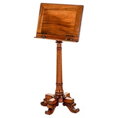 English William IV Mahogany Adjustable Music Stand