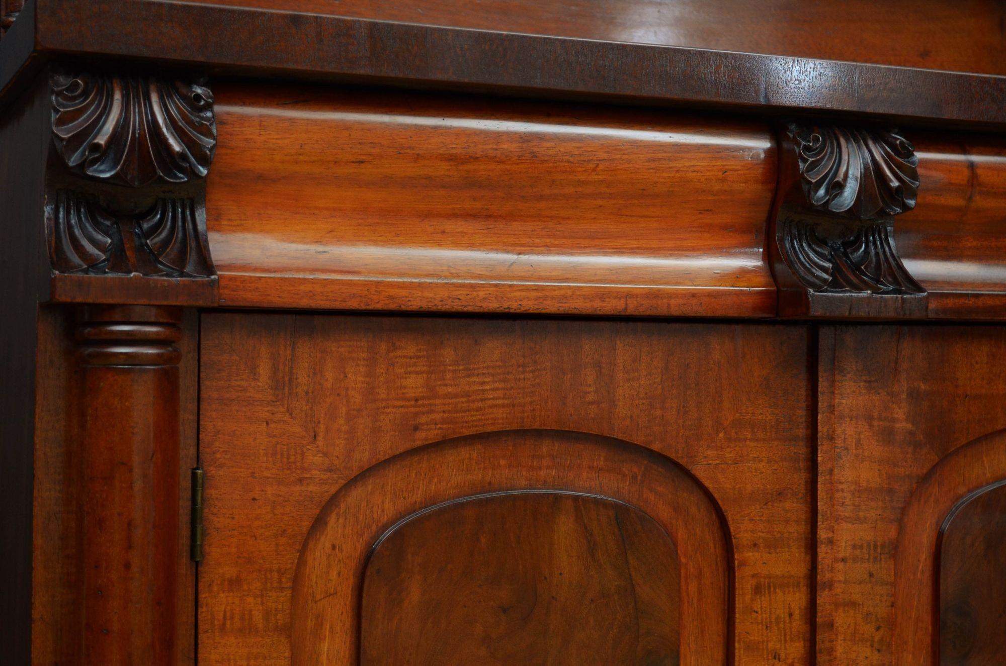 English William IV Mahogany Chiffonier c1830 For Sale 9
