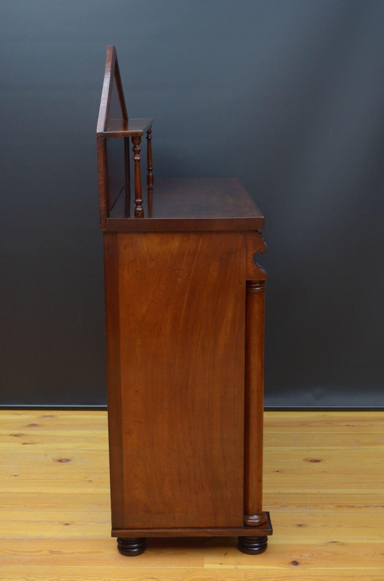 English William IV Mahogany Chiffonier c1830 For Sale 12
