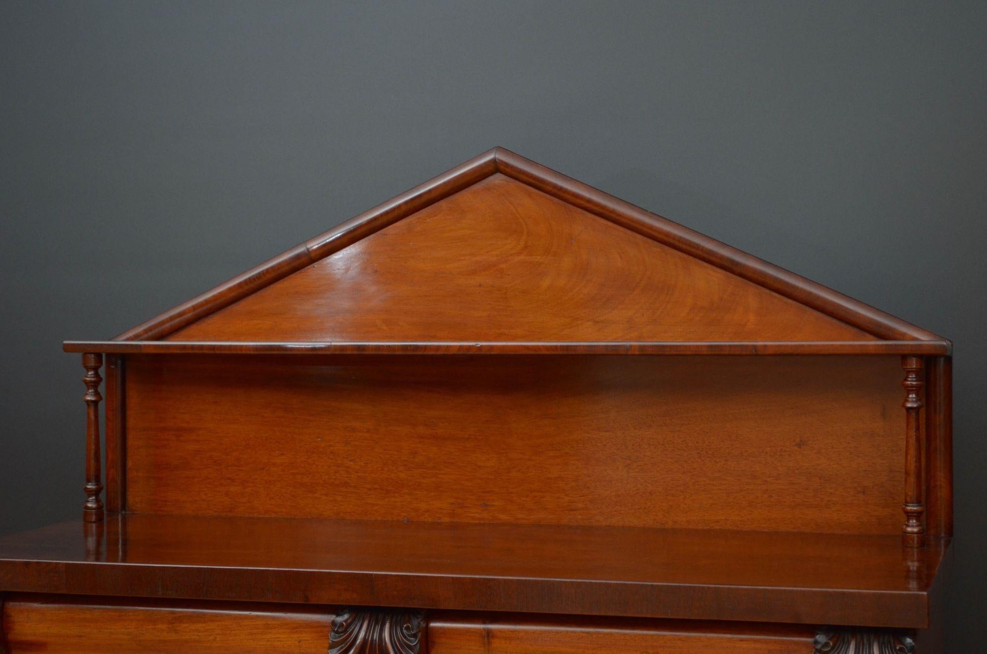 19th Century English William IV Mahogany Chiffonier c1830 For Sale