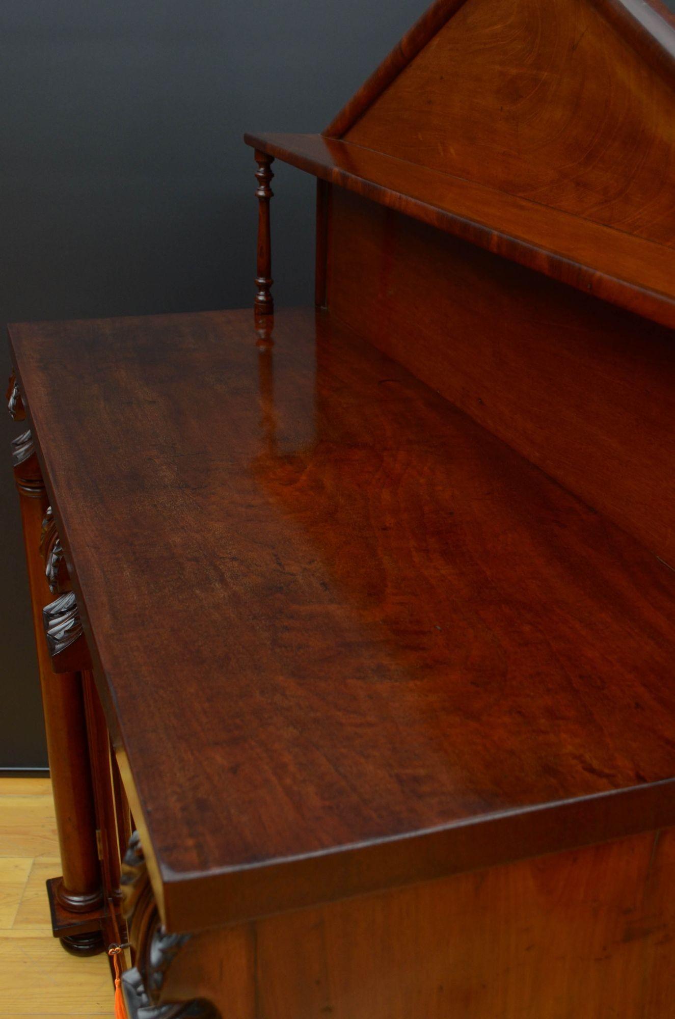 English William IV Mahogany Chiffonier c1830 For Sale 3