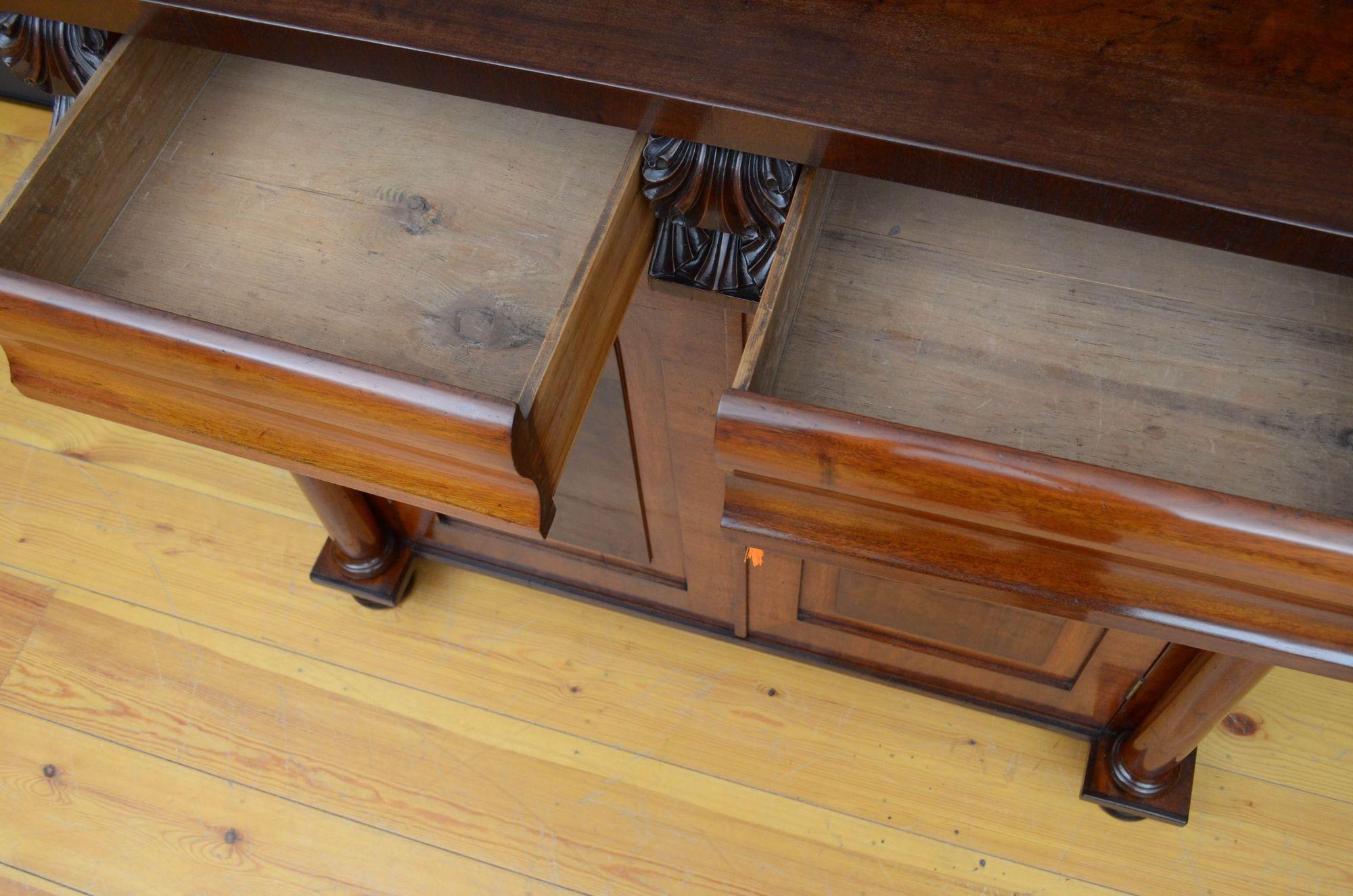 English William IV Mahogany Chiffonier c1830 For Sale 5