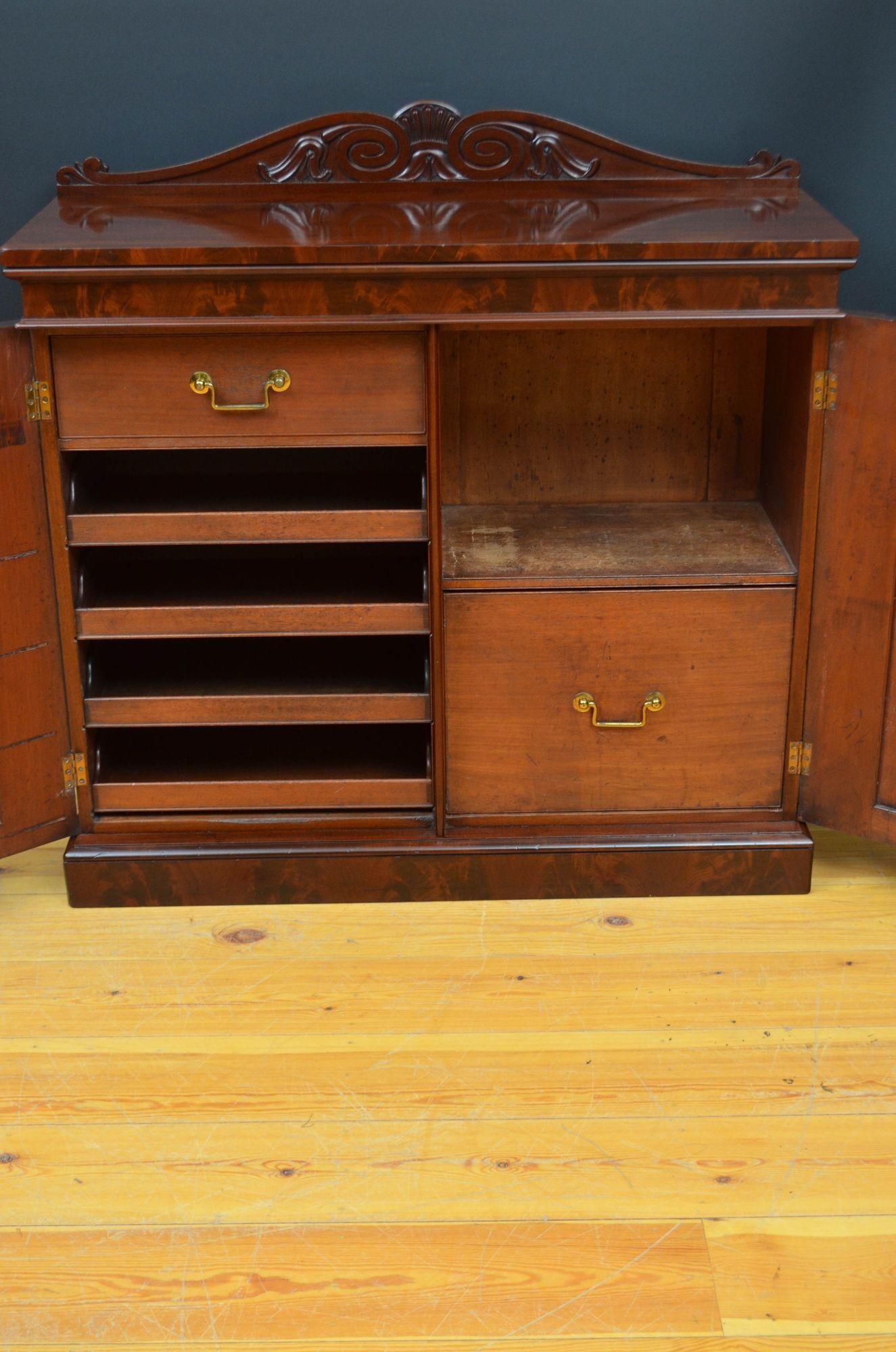 English William IV Mahogany Chiffonier Sideboard For Sale 7