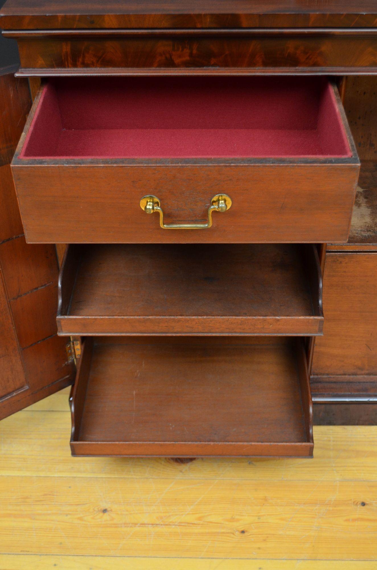 English William IV Mahogany Chiffonier Sideboard For Sale 8