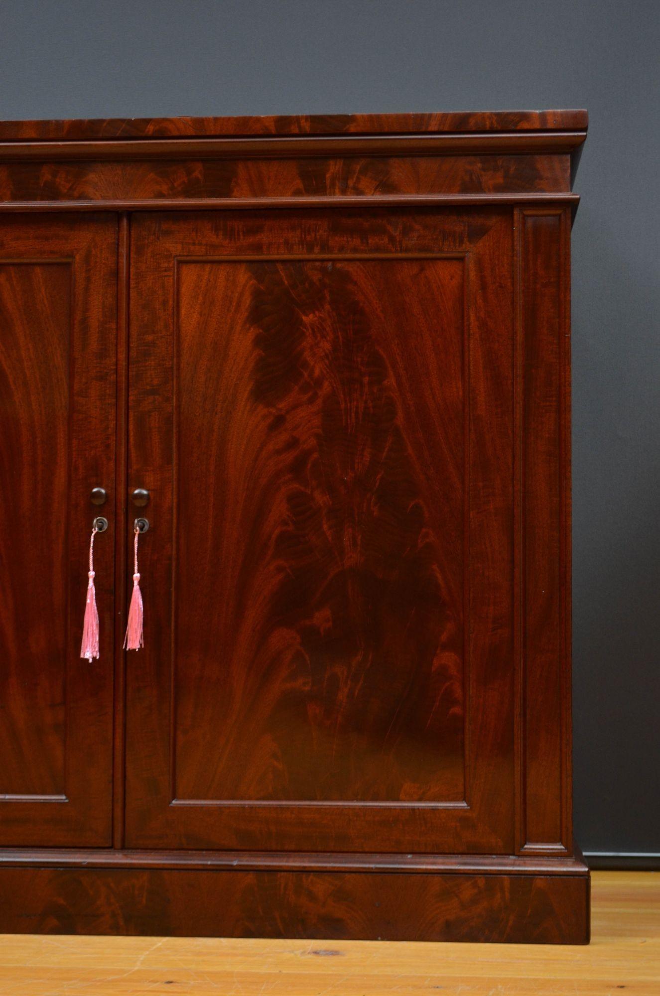 English William IV Mahogany Chiffonier Sideboard For Sale 5