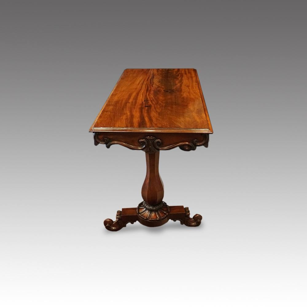 English William IV Mahogany Gentlemans Country House Library Table, circa 1830 2
