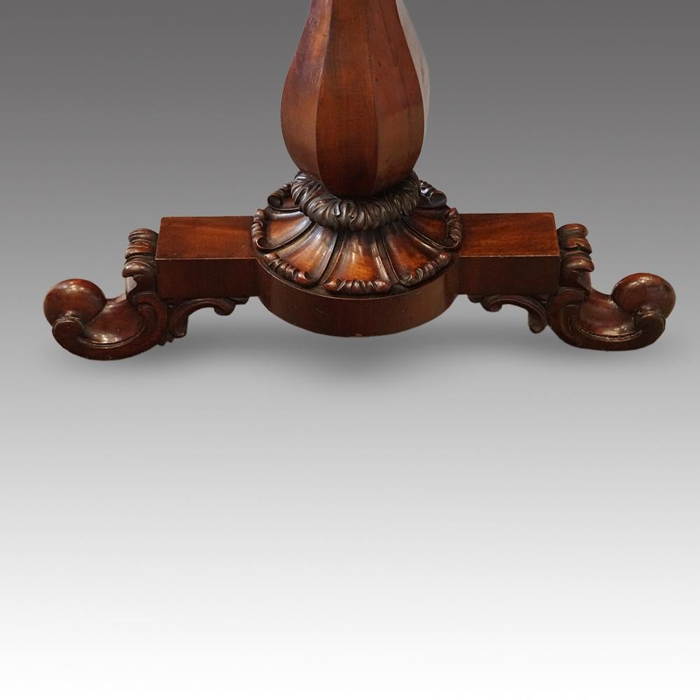 English William IV Mahogany Gentlemans Country House Library Table, circa 1830 3