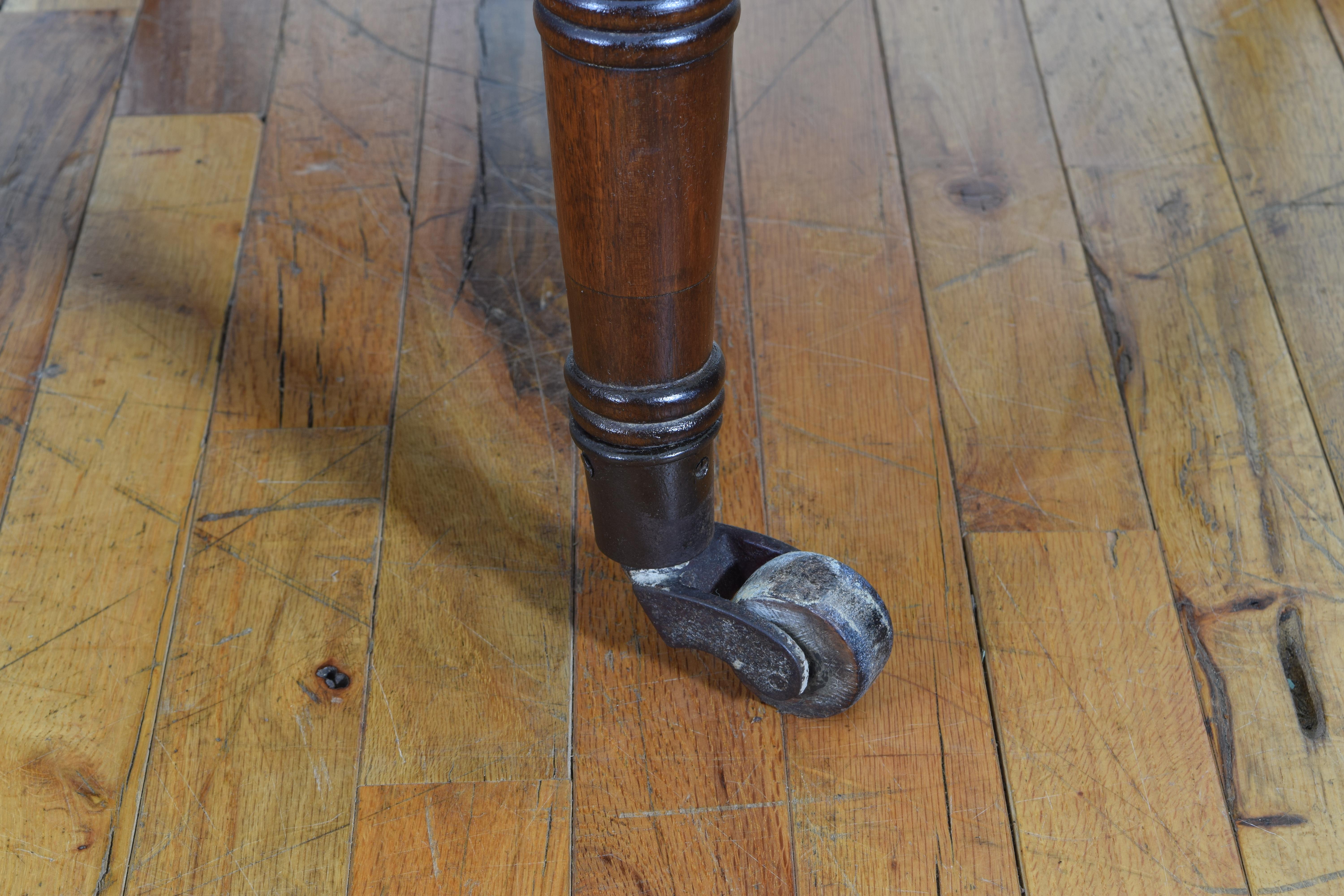 English William IV Mahogany & Leather Metamorphic Reclining Armchair, circa 1830 9