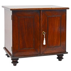 English William IV Mahogany Miniature Table Cabinet Fitted with Drawers