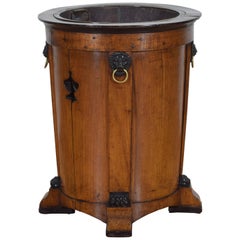 English William IV Period Fruitwood, Ebonized, and Brass Planter, circa 1830