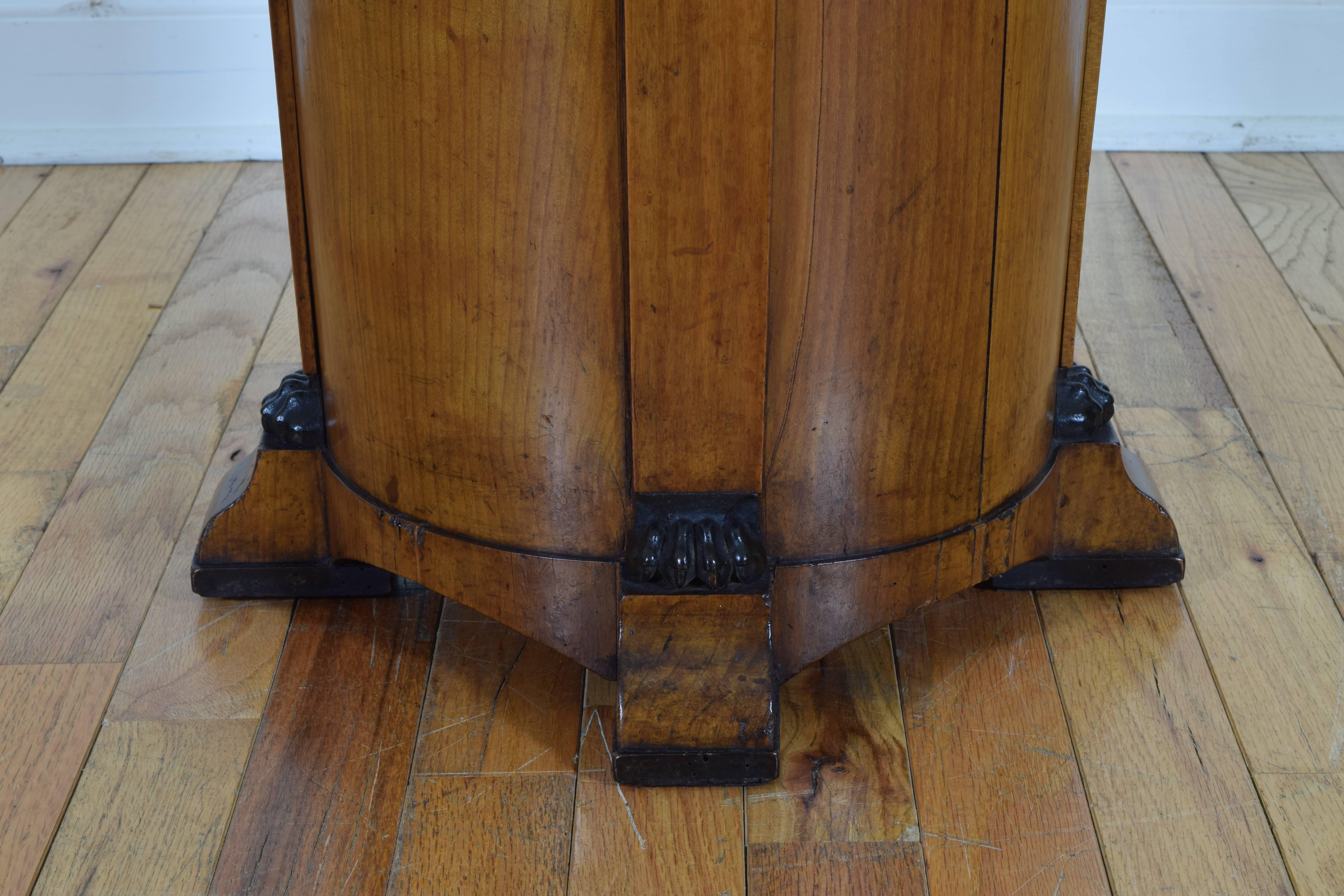 English William IV Period Fruitwood, Ebonized, and Brass Planter, circa 1830 1