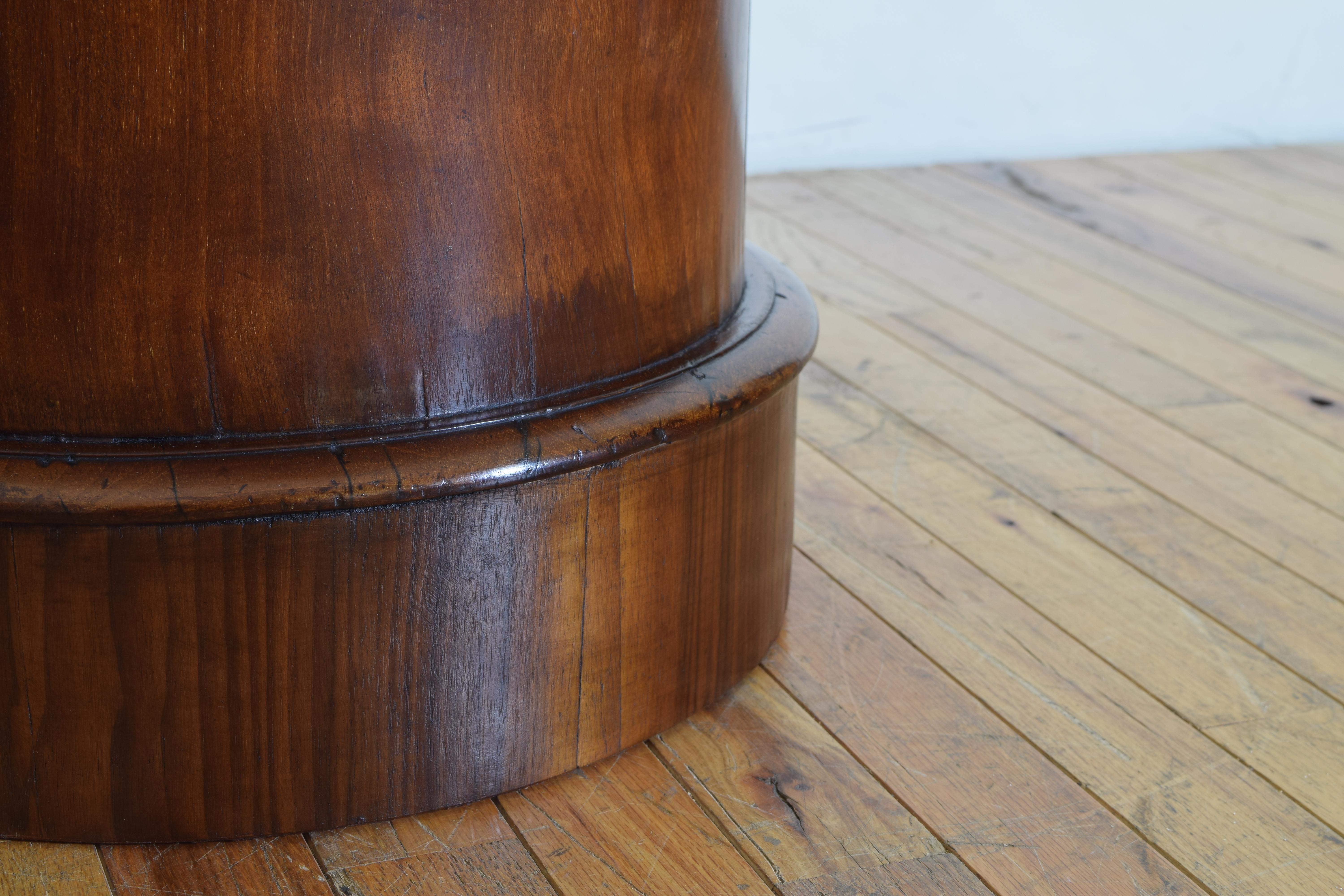 English William IV Period Mahogany Cylindrical Tole Lined Planter 4