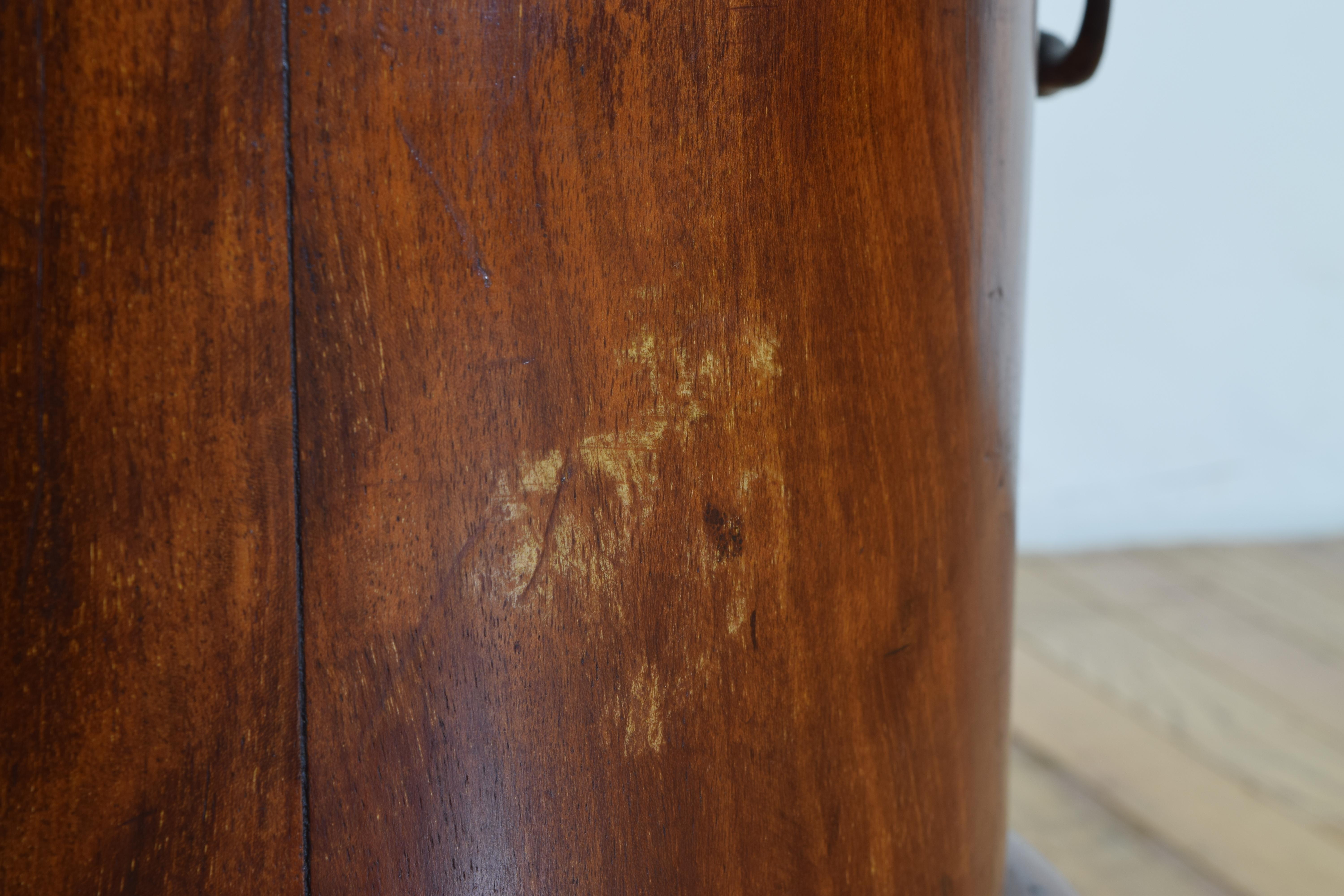 English William IV Period Mahogany Cylindrical Tole Lined Planter 5