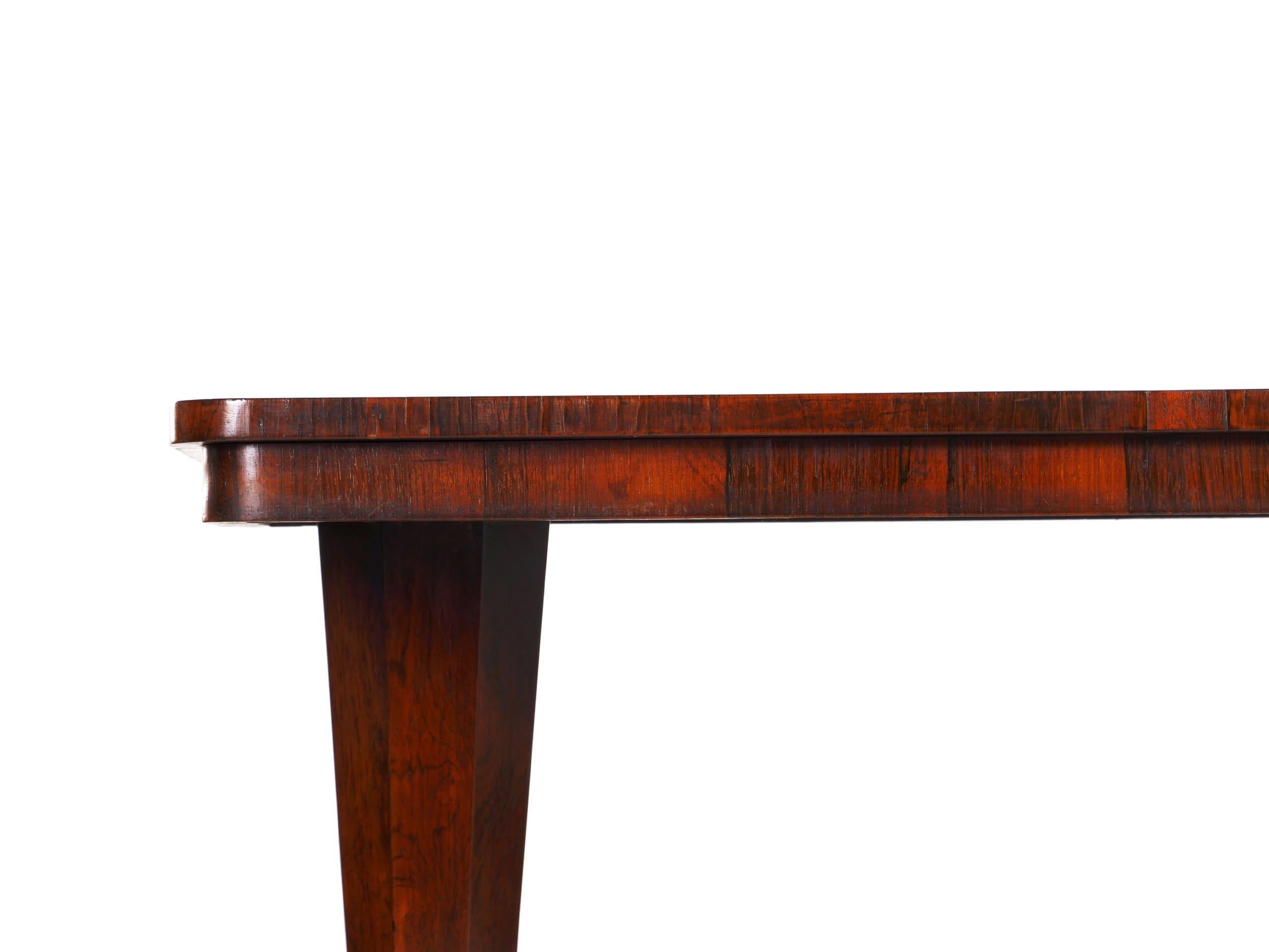 English William IV Period Rosewood Antique Writing Table Console, circa 1840 8