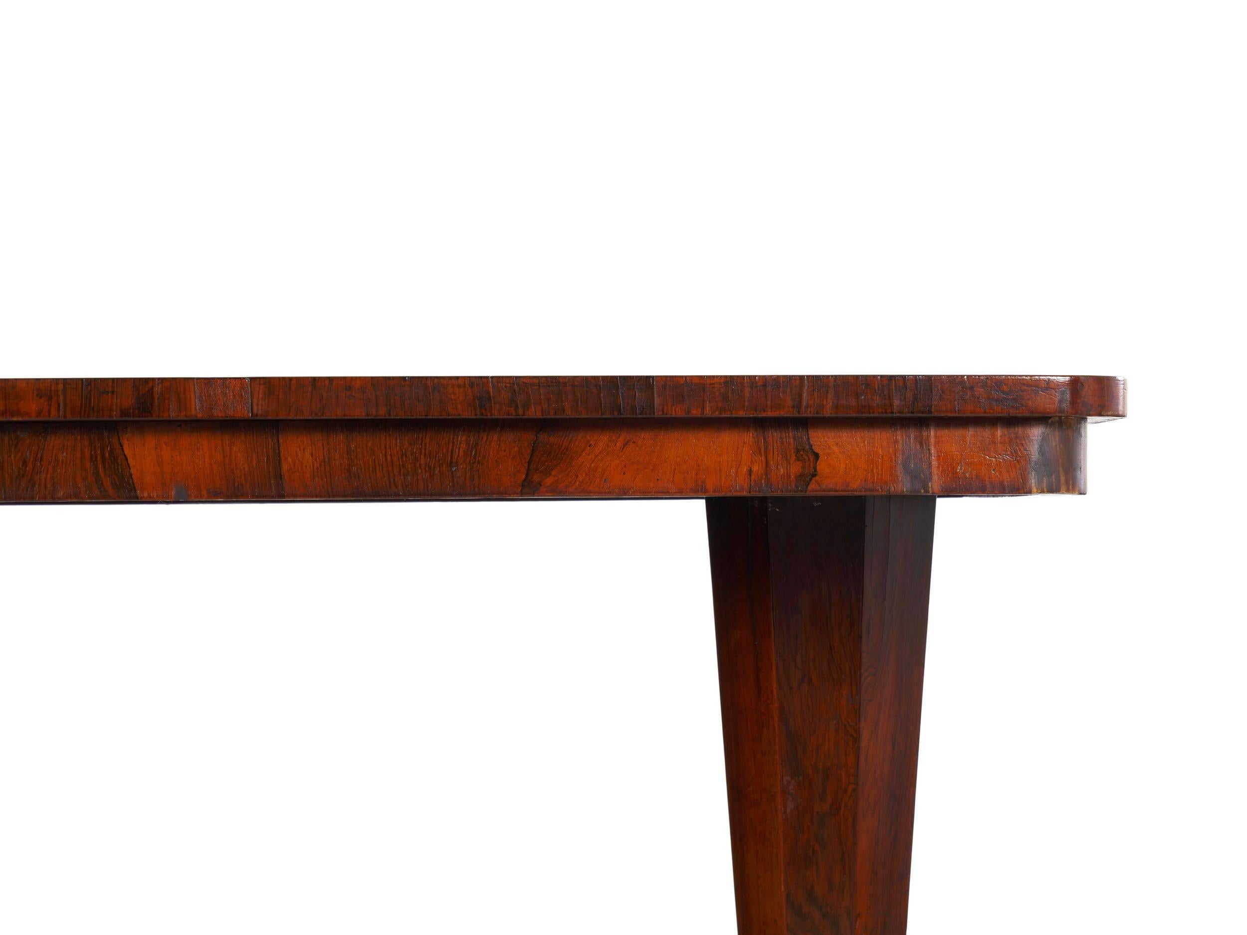 English William IV Period Rosewood Antique Writing Table Console, circa 1840 9