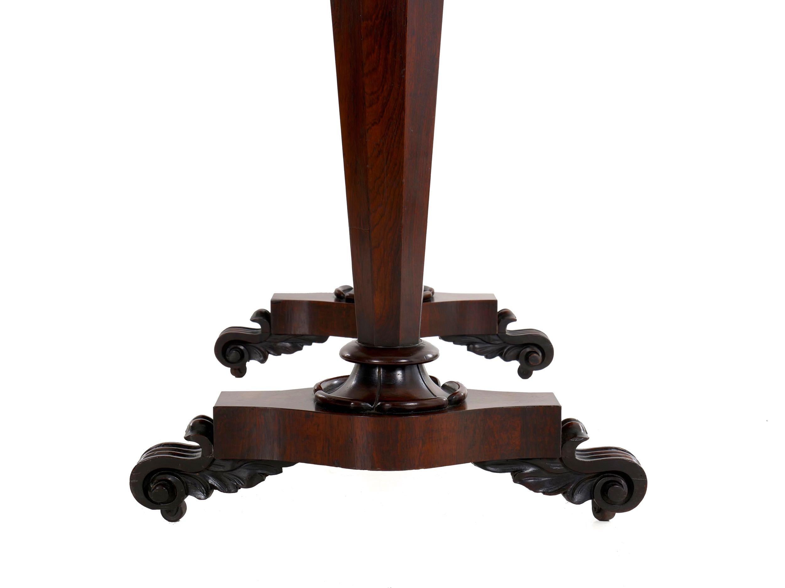English William IV Period Rosewood Antique Writing Table Console, circa 1840 2