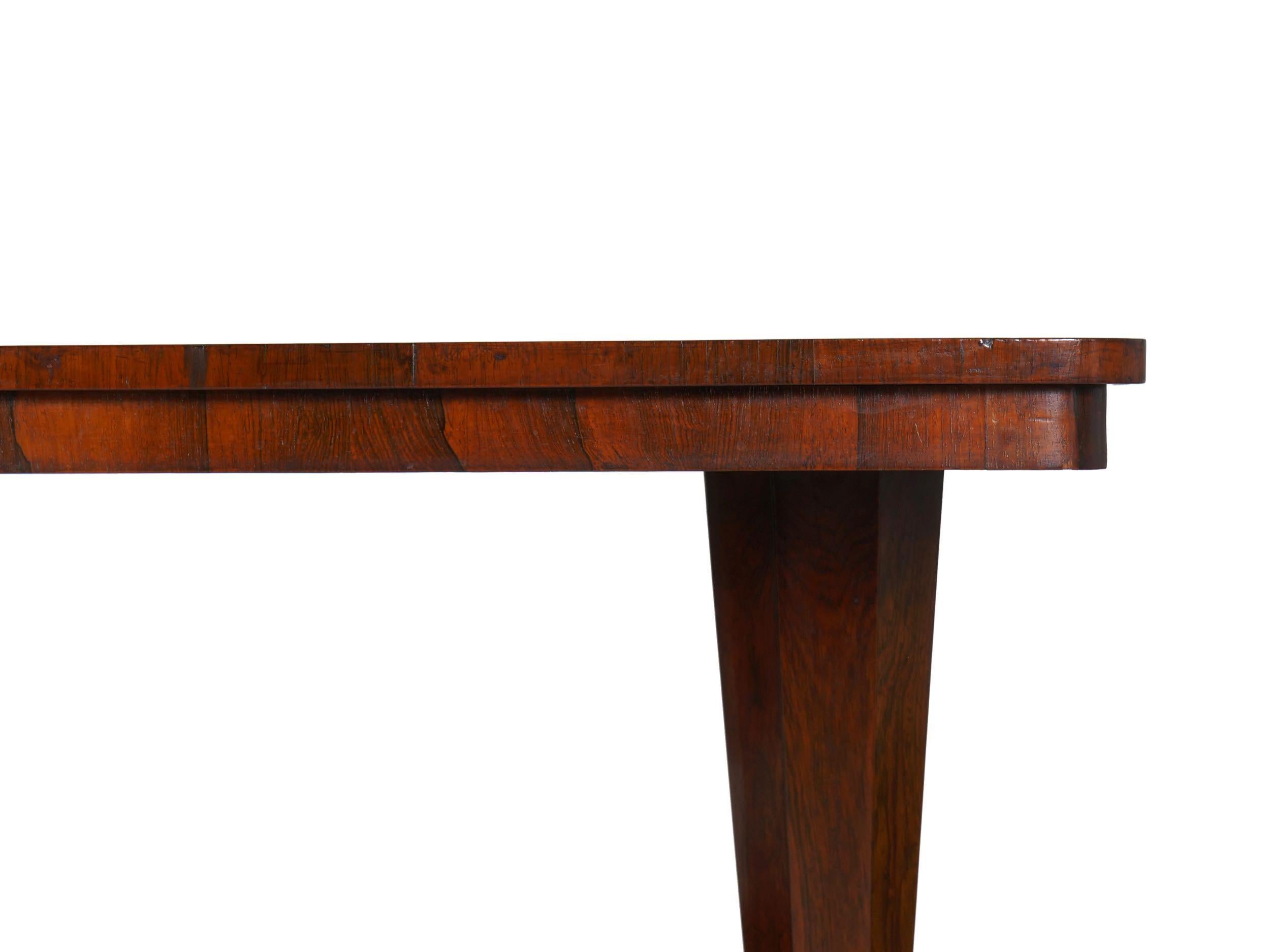 English William IV Period Rosewood Antique Writing Table Console, circa 1840 4