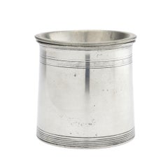 English William IV pewter open canister, 1800's