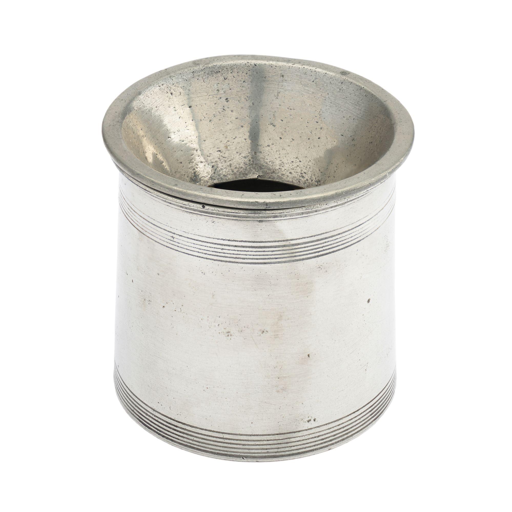19th Century English William IV pewter open canister, 1800's