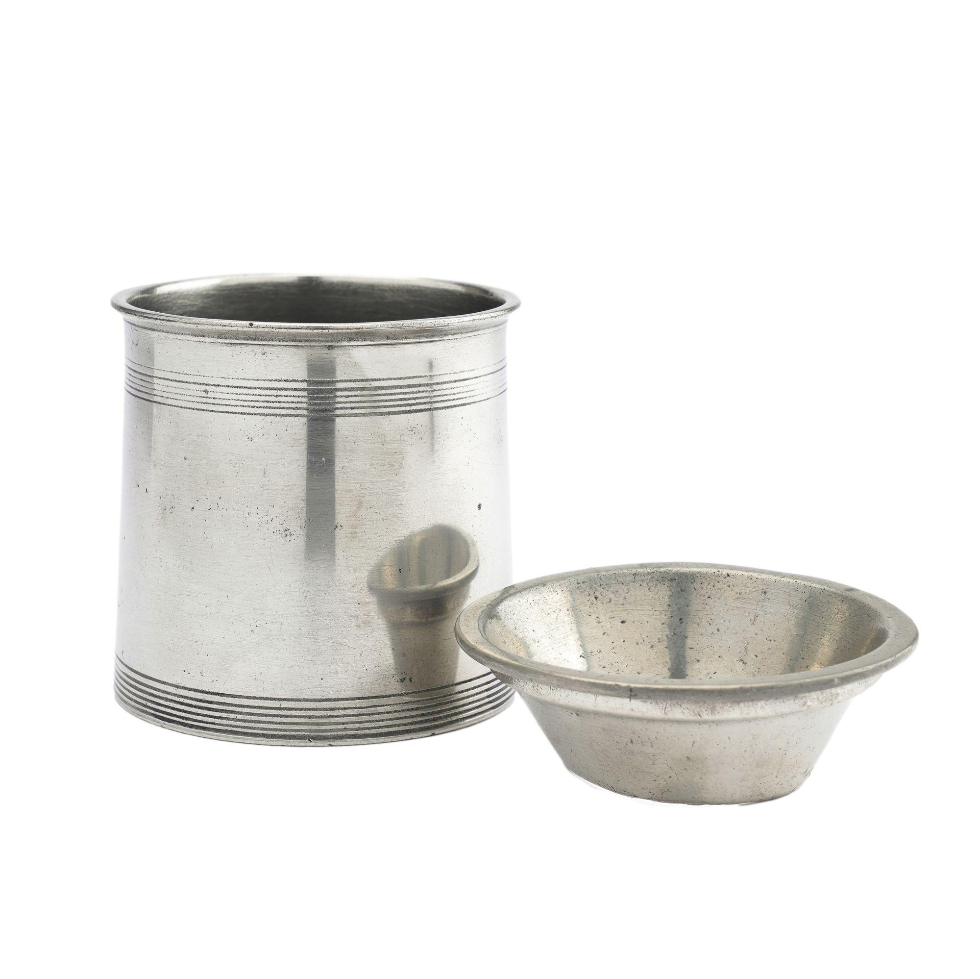 English William IV pewter open canister, 1800's 1