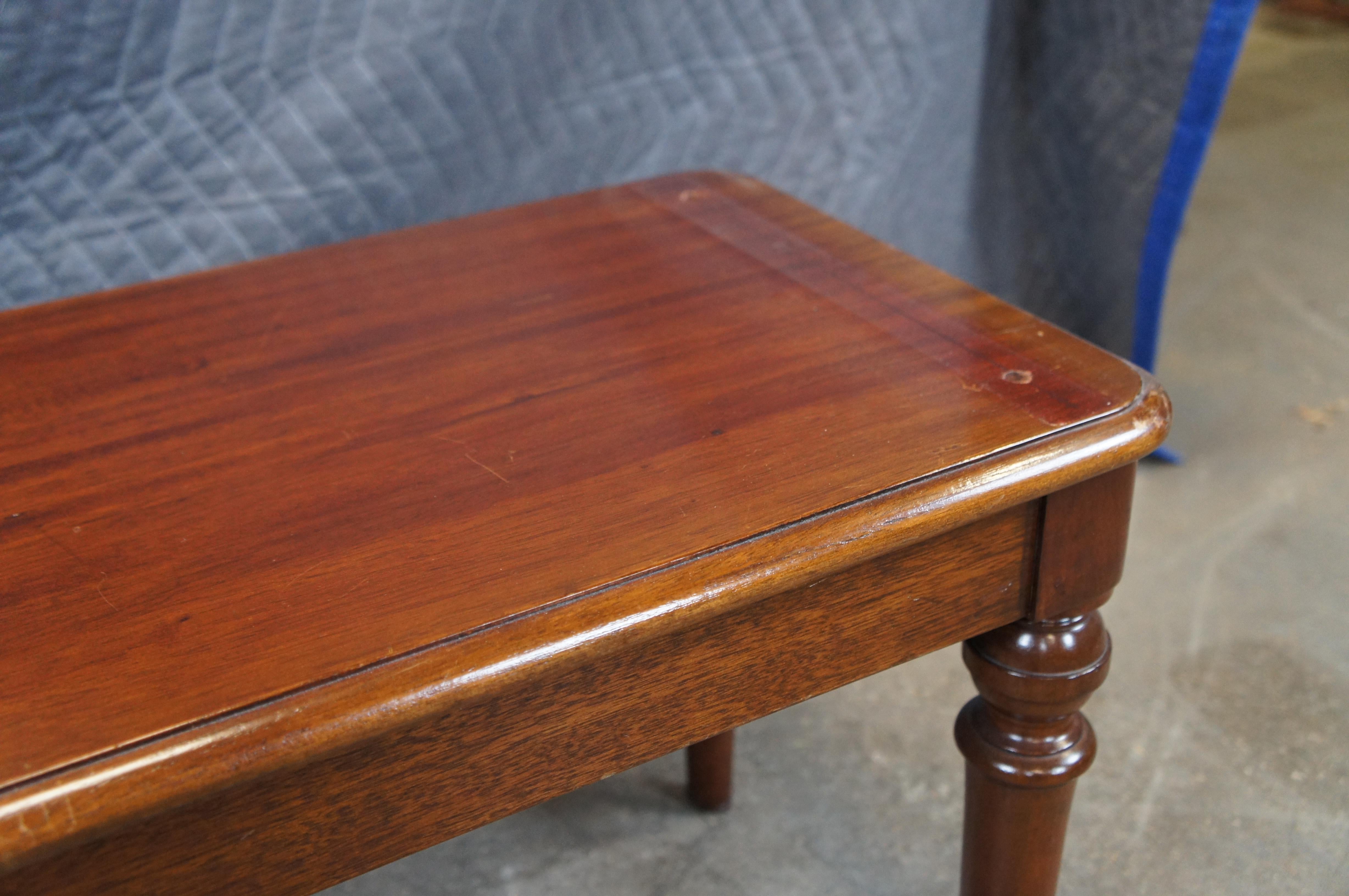 English William IV Regency Style Mahogany Window Seat Foyer Hall Piano Bench 48