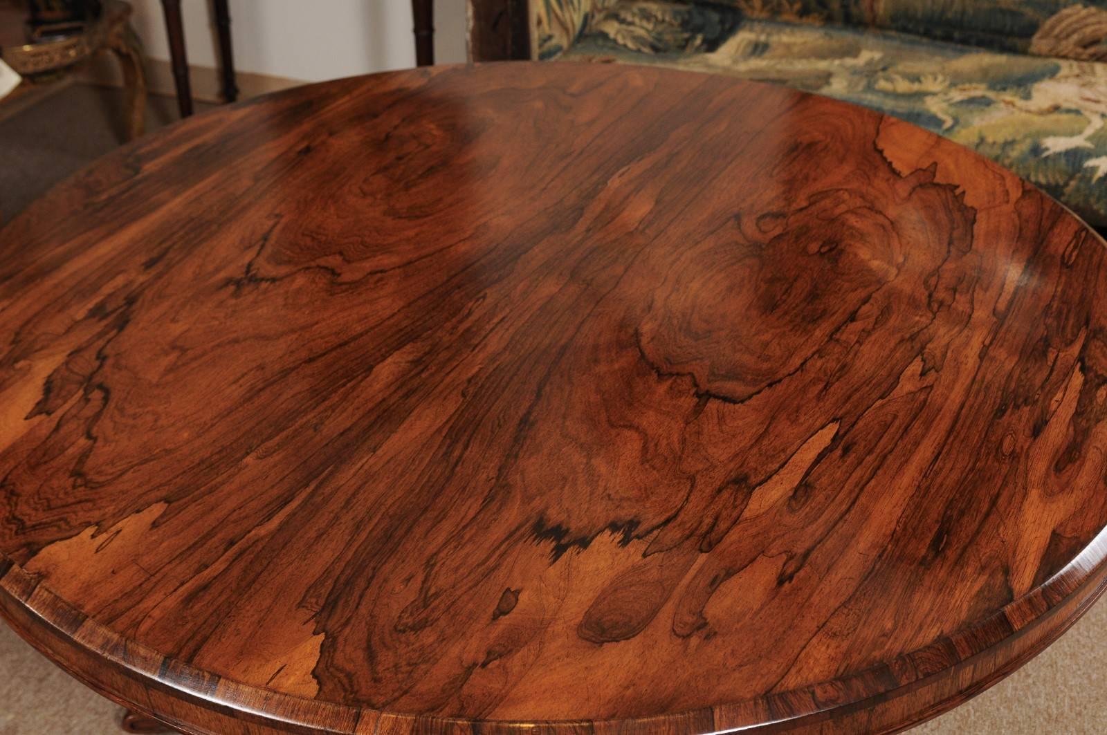 English William IV Rosewood Center Table 1