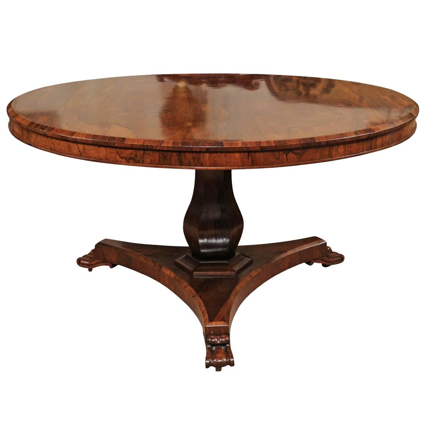 English William IV Rosewood Center Table