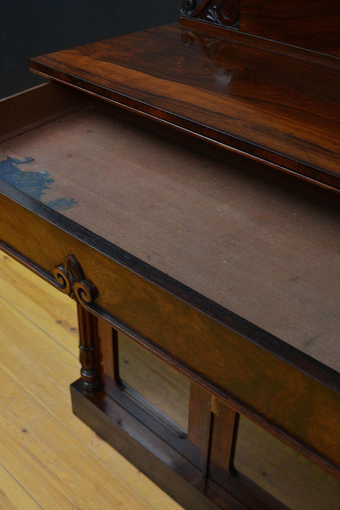 English William IV Rosewood Chiffonier / Bookcase 6