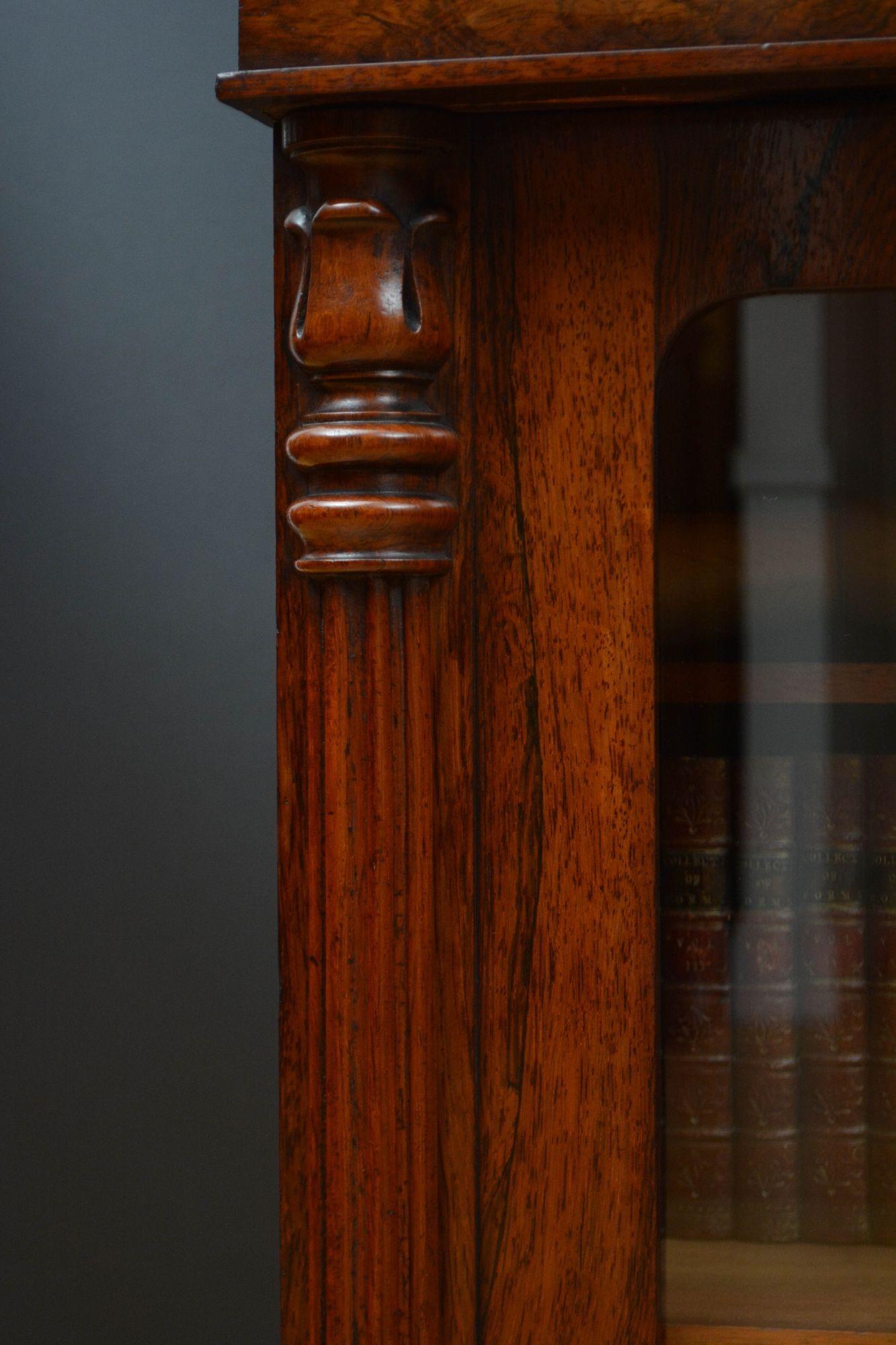 English William IV Rosewood Chiffonier / Bookcase 8