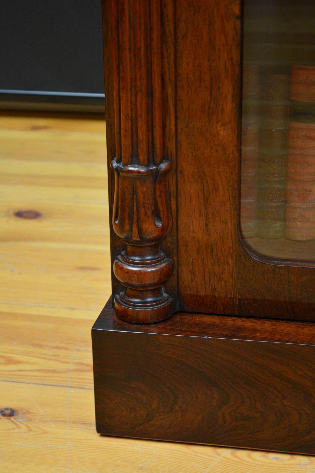English William IV Rosewood Chiffonier / Bookcase 9