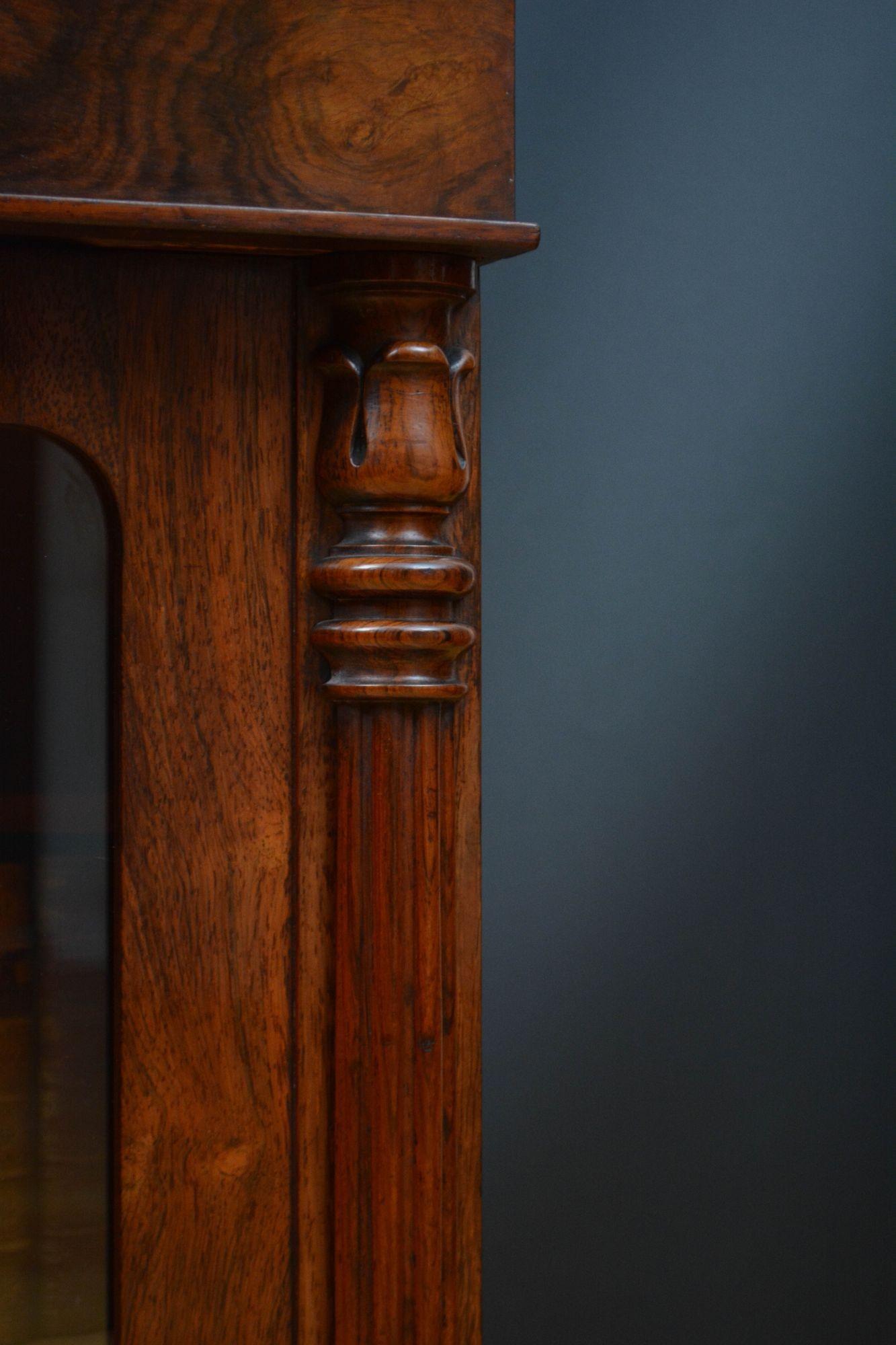 English William IV Rosewood Chiffonier / Bookcase 10