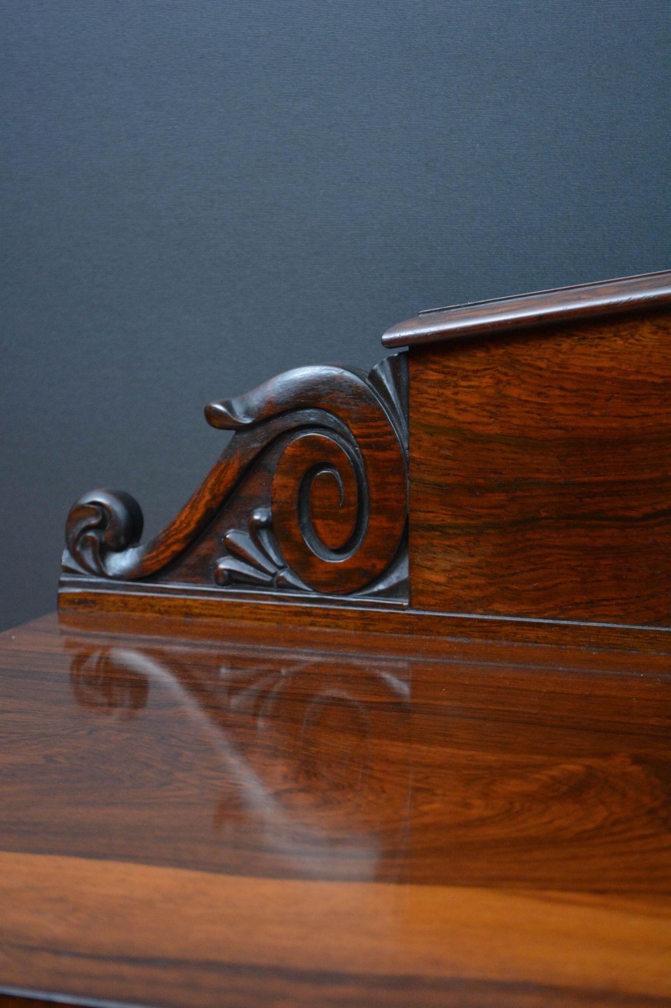 English William IV Rosewood Chiffonier / Bookcase 1