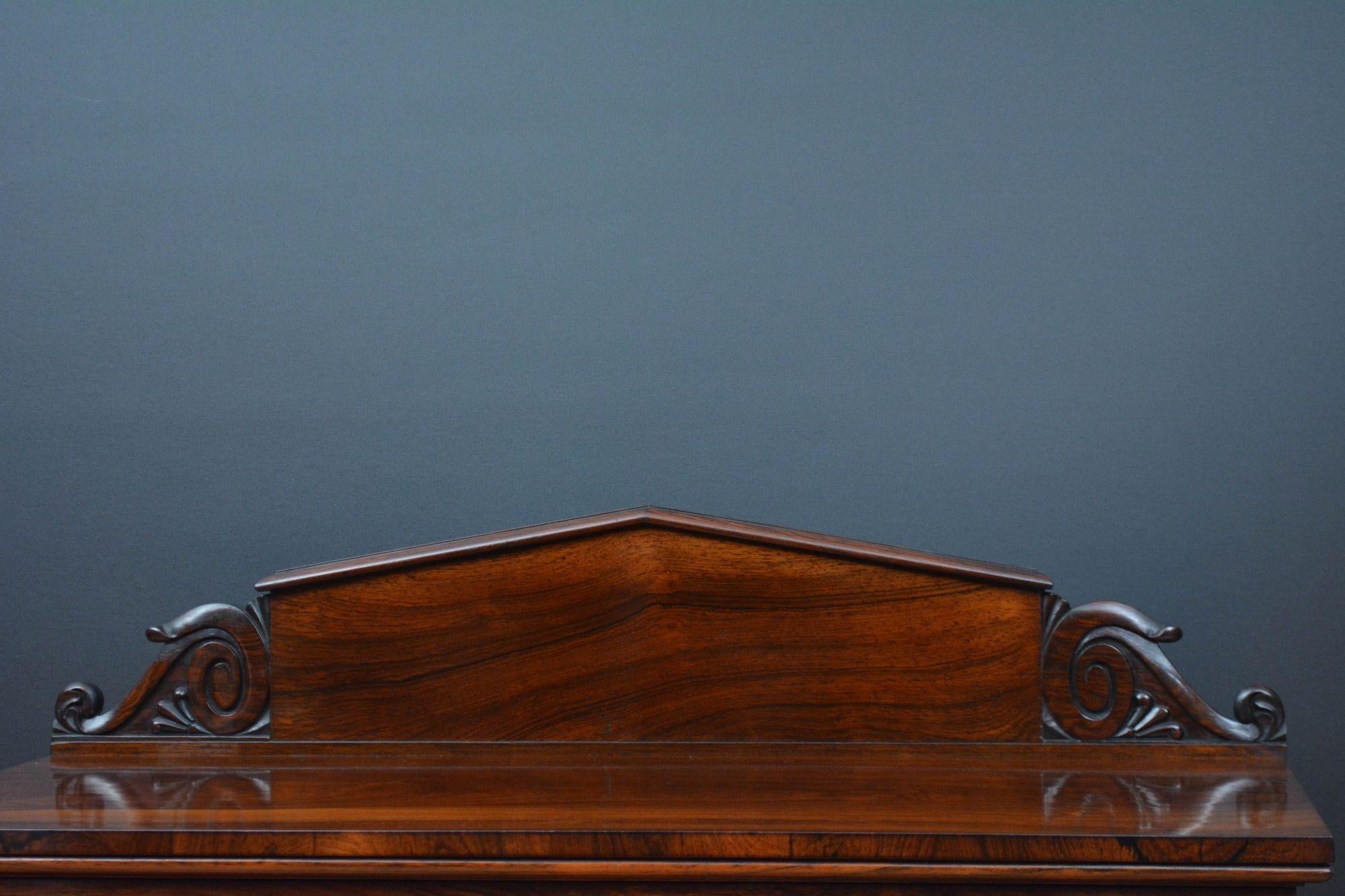 English William IV Rosewood Chiffonier / Bookcase 2