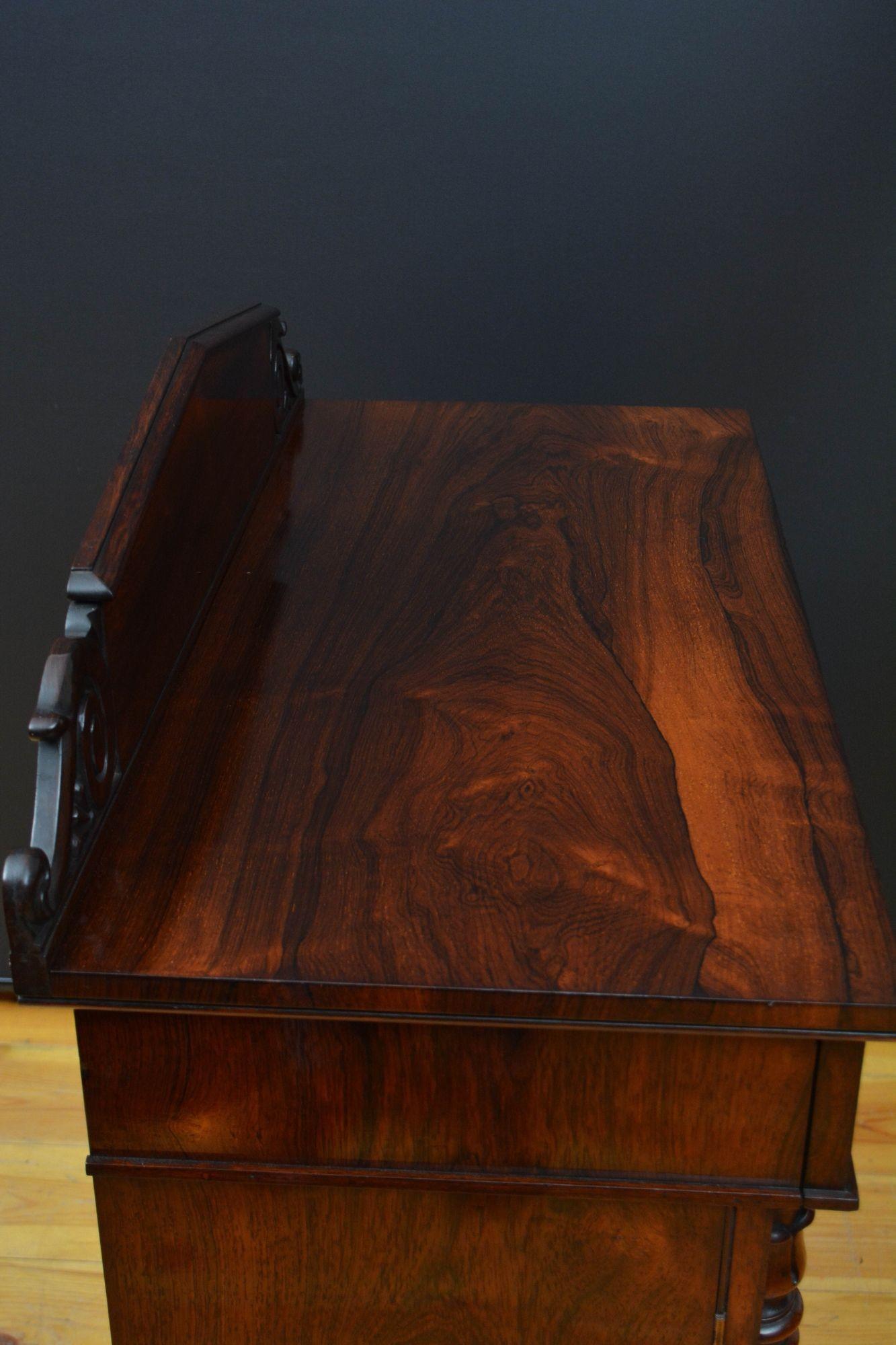 English William IV Rosewood Chiffonier / Bookcase 4