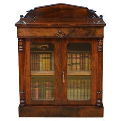 Antique English William IV Rosewood Chiffonier / Bookcase