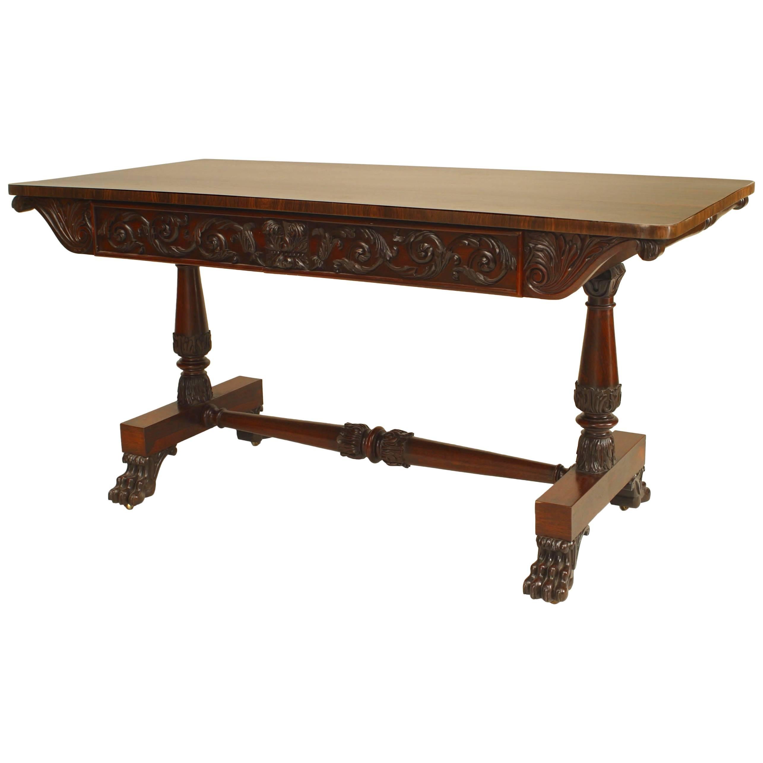 English William IV Rosewood Davenport Table For Sale