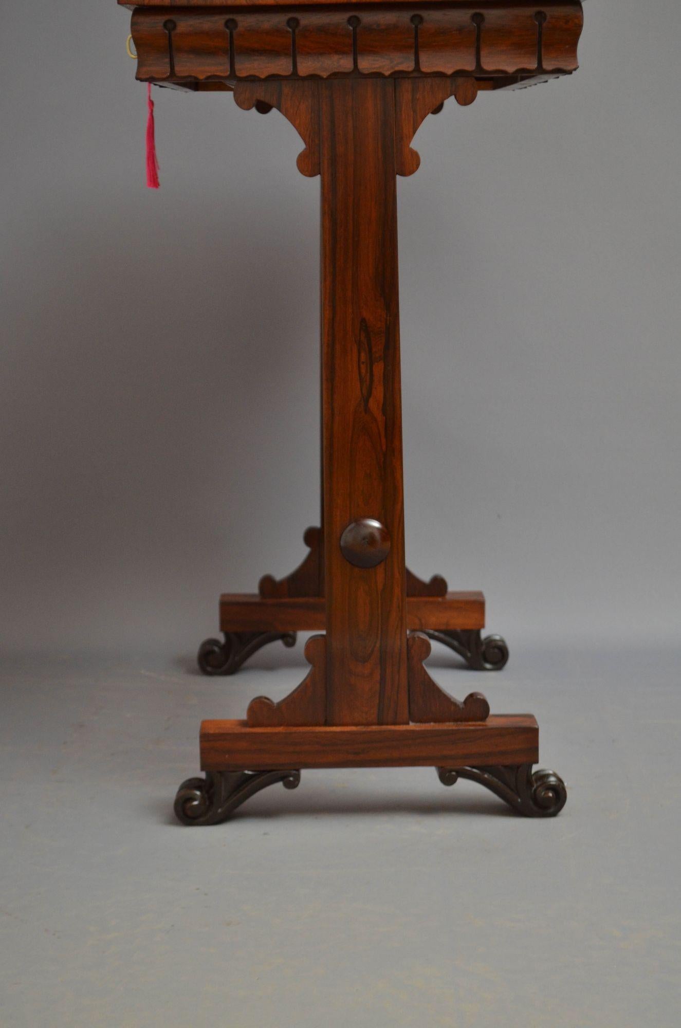 Table d'appoint anglaise William IV en bois de rose en vente 10