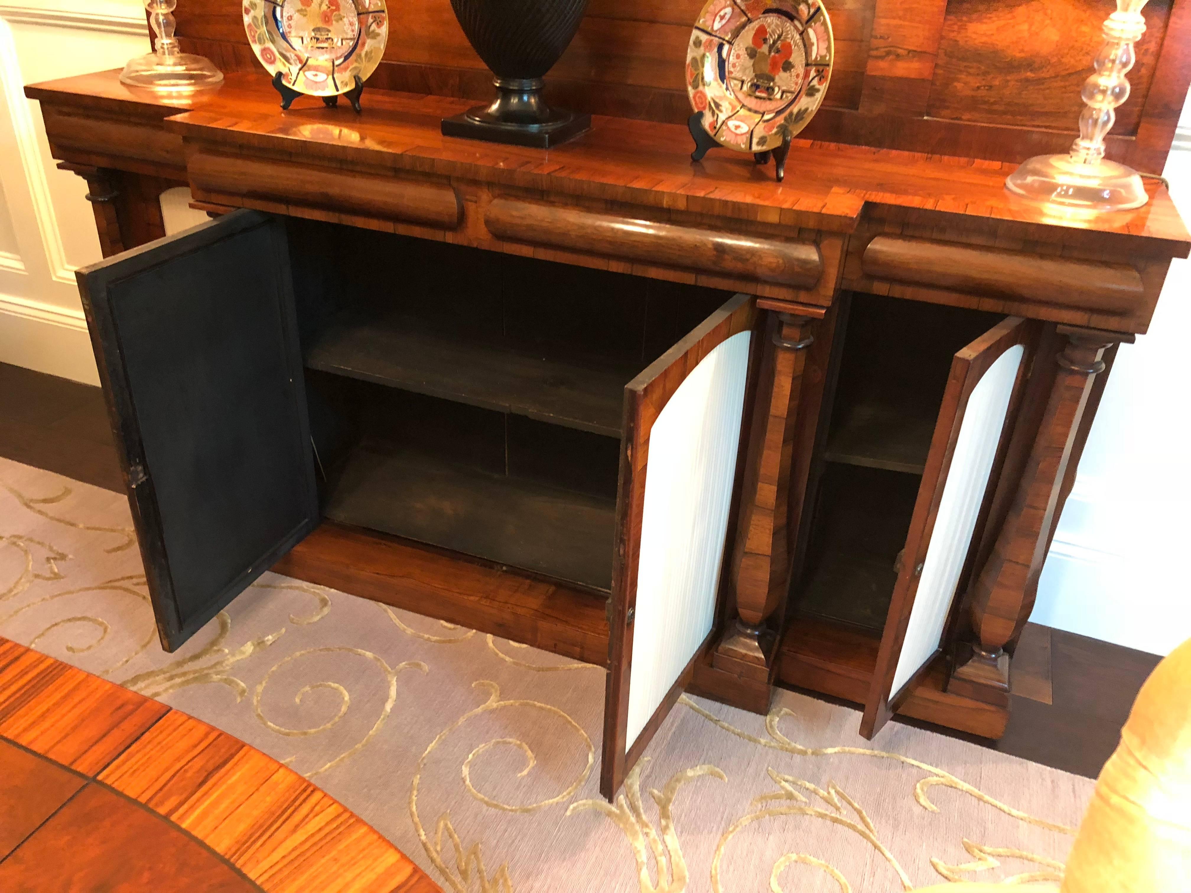 English William IV Rosewood Sideboard For Sale 1