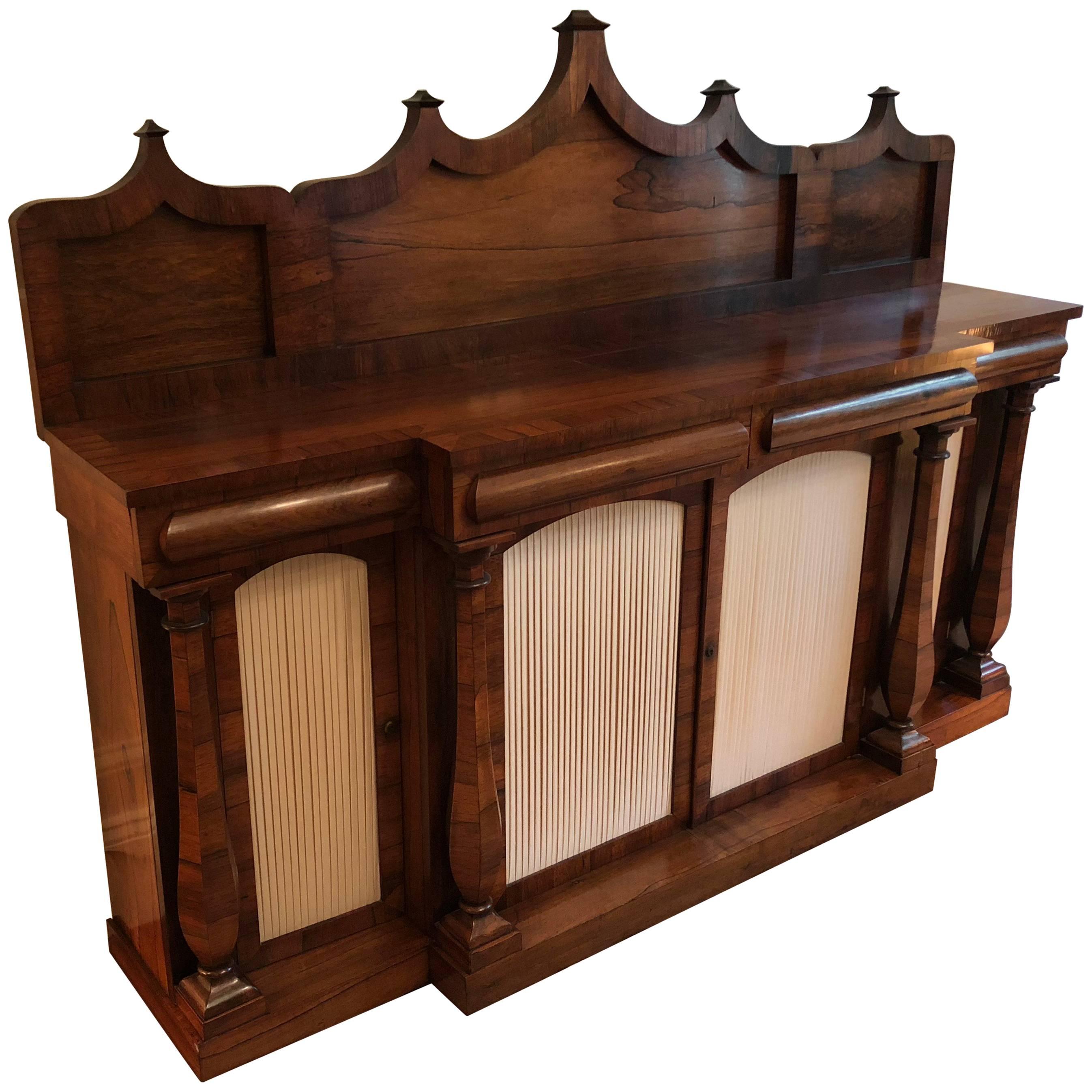 English William IV Rosewood Sideboard For Sale