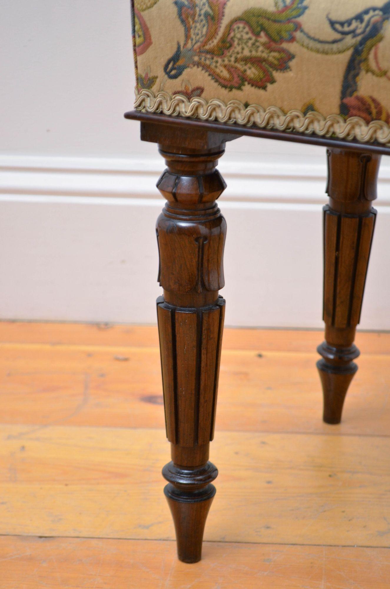 Sgabello inglese William IV Rosewood 4
